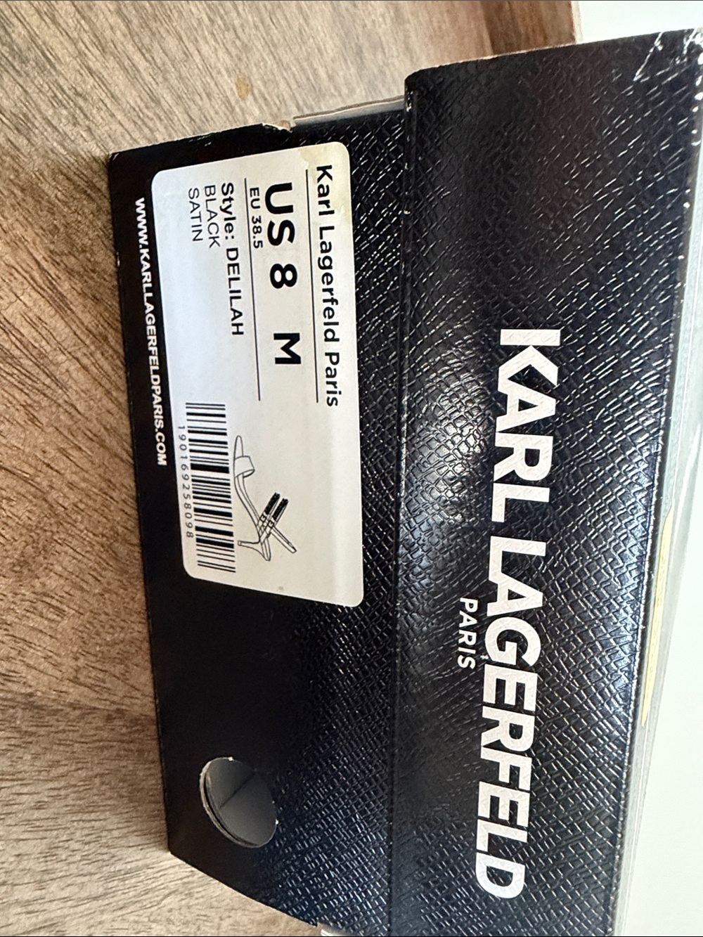 Karl Lagerfeld Black Slingback Heels - Picture 8 of 8